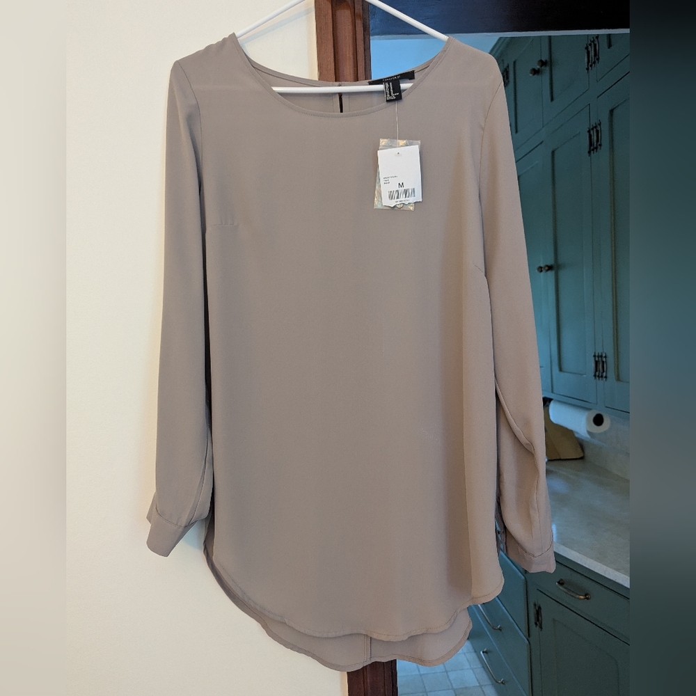 NWT - Forever 21 - Elegant Taupe Blouse